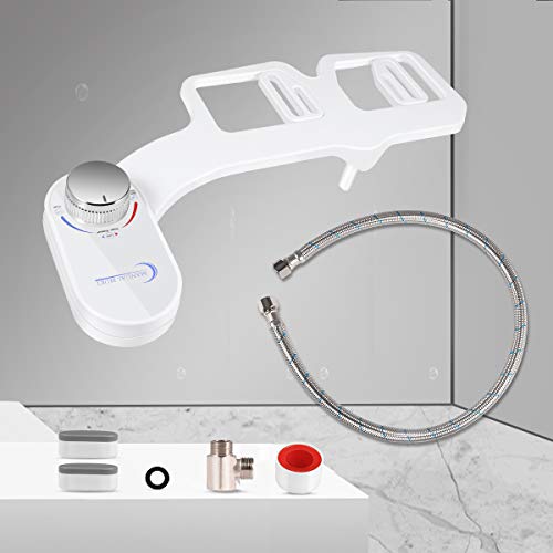 Zomma Bidet, Self-Cleaning Nozzle and Non-Electric Nozzle (Posterior/Feminine Wash) Fresh Water Sprayer Bidet for Toilet, Adjustable Water Pressure Bidet Seat Attachment with Brass Inlet - Thumbnail 5