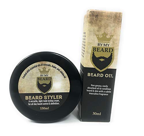 Por My Beard Oil 30 ml y barba Styler Crema 150 ml | Natural | Vegan Friendly!