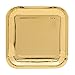 Juvale 48-Pack Gold Square Plates Disposable 7-Inch Paper Plates for Cake, Appetizer, Dessert, Lunch, Anniversary, Holiday, Kids Birthday Party Supplies, Metallic Gold Foil