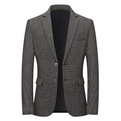 Men's Classic Fit Blazer Business Casual Suit Jackets Trendy Solid Notched Lapel 2 Button Sport Coats with Pockets