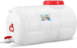 Grand Seau de Stockage d'eau Portable avec Robinet, récipient de Stockage d'eau Horizontal en Plastique épais pour la Maison, Pique-Nique, Visite Autonome,250l