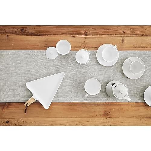 Solino Home 100% Pure Linen Table Runner Oyster Grey, Athena 14 x 60 in by Solino Home - Used condition - Image 4