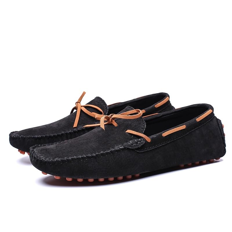 Mens Loafers Round Toe Suede Vamp Driving Loafers Boatshoes Anti-Slip Comfortable Slip Resistant Fashion Party Slip-on3