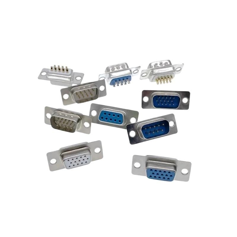 Image of 10PCS DB9 Connector core VGA Pl9pin Port Socket Female Male D Type Adapter D SUB DB15(White)
