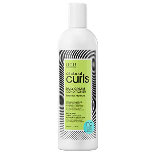 All About Curls Daily Cream Conditioner, Free of SLS SLES Sulfates, Silicones and Parabens, Color-Safe, 15-Ounce