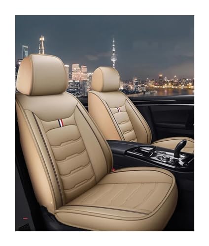 Housse de siège voiture en cuir beige anti-tache pour Civic et XRV