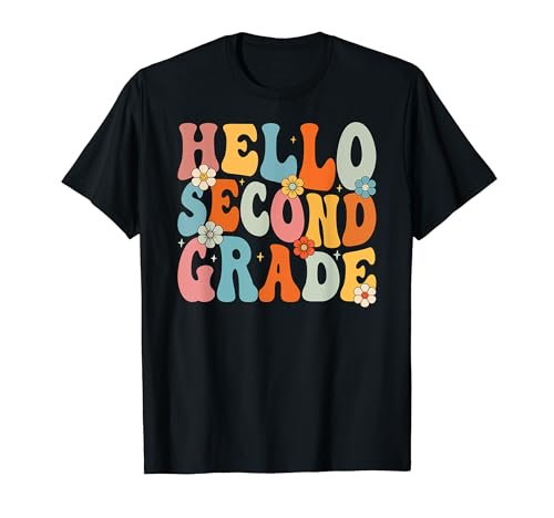 Hello Second Grade Teacher Students First Day of School Maglietta