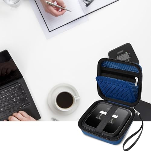 Image of Hard Travel Router Case for NETGEAR Nighthawk M7 M5 M6 Pro 5G Mobile Hotspot with WiFi 6 (MR5200, MR5100) / M1 Mobile Hotspot 4G LTE Router MR1100 (Box Only) (Blue, for M5 M6)