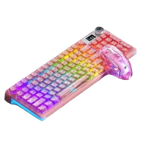 KXPbg\CX Bluetooth JjJL[{[h RGB  2.4G ڑQ[уItBXp PC ANZTƌ݊(PINK-MOUSE SET)