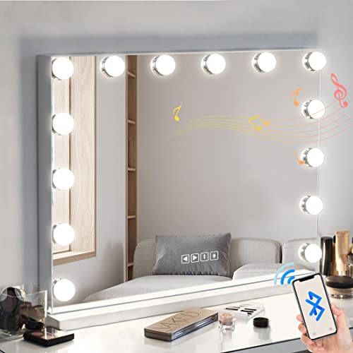 Makeup Vanity Mirror with Lights and Bluetooth - Simplified for makeup enthusiasts