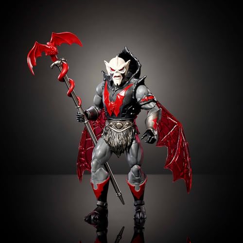 Masters of The Universe Figurine articulée Hordak Masterverse New Etheria 18 cm, Princesse du Pouvoir, avec Ailes articulées, Bras Canon, Sceptre et Bouclier, JBP85, Mauve