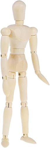 Miniatura 3 de Maniquí de madera para artistas de 12 pulgadas, cuerpo de maniquí articulado flexible, figura humana, modelo articulado de madera, muñeco de maniquí