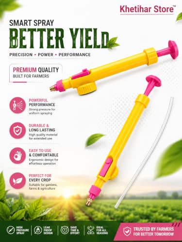 Image of Adjustable High Pressure Spray Gun for Bottle with Brass Nozzle, Universal Manual Sprayer Gun for Plants, Garden, Pesticide, Car Wash & Cleaning (Pack of 2, Bottle Not Included)