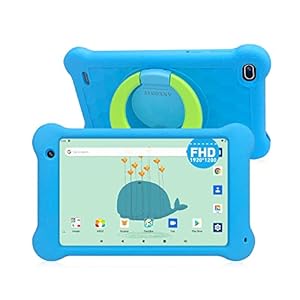 ANXONIT Kinder Tablet, 7 Zoll 5G WiFi Android 11 Tablet PC, FHD 1920×1200 IPS Bildschirm, 2GB RAM 32GB ROM,Kidoz Apps (Blau)