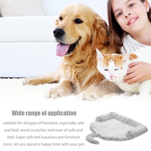 WYNOTT Cama de pelúcia calmante para cachorro, cama macia para cachorro | Cama de gato com tapete de