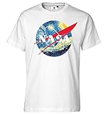 Kurzarm Tee mit erstklassigem Logo Druck der amerikanischen Weltraumbehörde