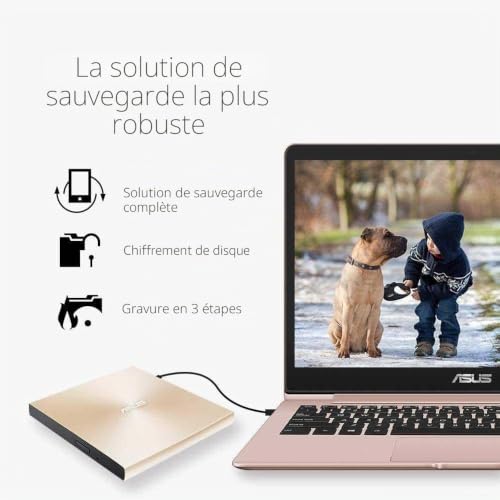 ASUS Graveur de DVD externe Asus ZenDrive U9M USB / USB C Graveur de DVD Lecteur optique - vue 7