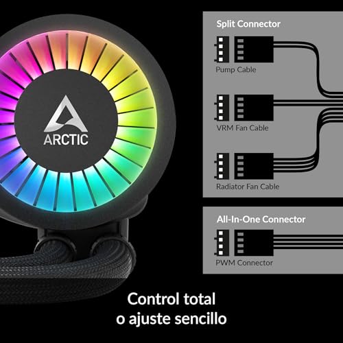 ARCTIC Liquid Freezer III 280 A-RGB - Refrigeracion Liquida PC, AIO para CPU, Intel y AMD, Bomba eficiente controlada por PWM, Ventilador: 200–1900 rpm, LGA1851 y LGA1700 Contact Frame - Negro - imagen 4