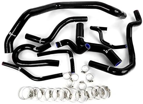 G-PLUS Silicone Radiator Coolant Hose Kit Clamps Compatible with HONDA CIVIC D15 D16 SOHC EG/EK 9PCS 1992-2000,Black