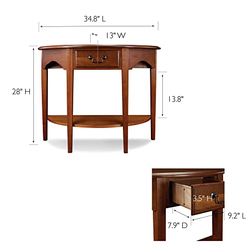 Image of Leick Home Salem Console Table, 35 inch, Medium Oak