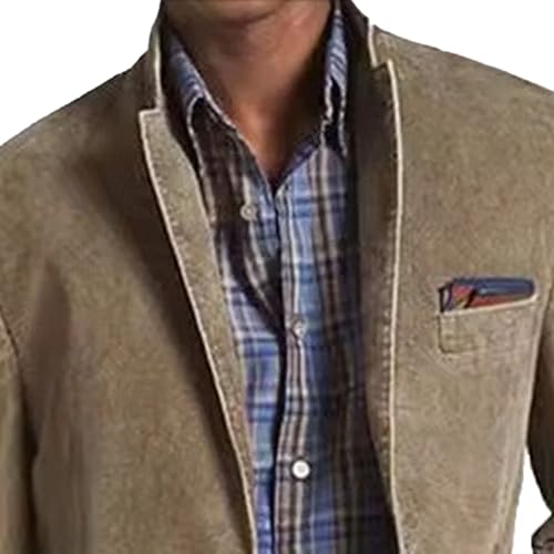 Men's Vintage Casual Work Wear Blazer Slim Fit Two Button Casual Sports Coat Suit Jackets4