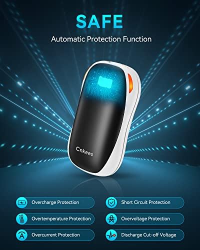 Cnkeeo Hand Warmers, 2 Pack Magnetic Hand Warmers Rechargeable, 10000mAh Portable Power Bank, 3 Levels Heating Electronic Pocket Heater for Raynauds Arthritis Outdoor Winter Sports, Best Warm Gift