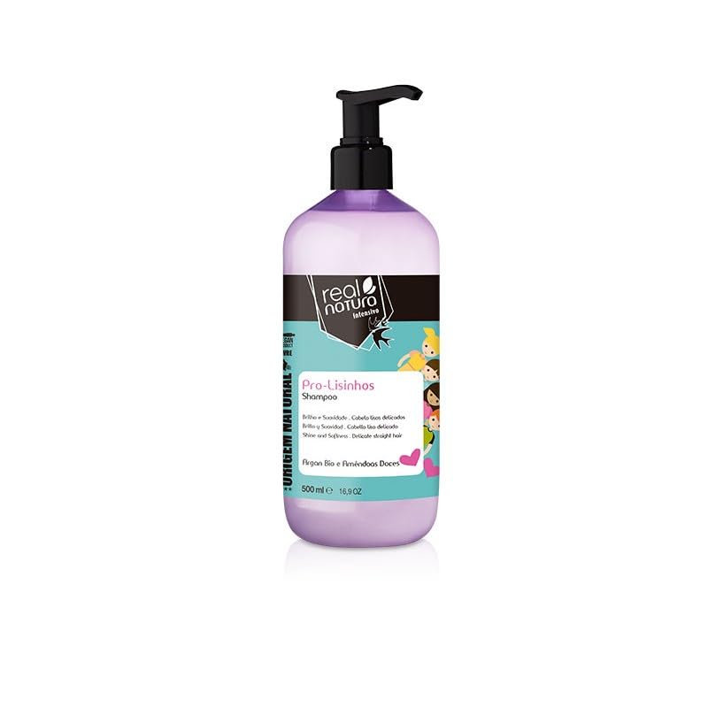 Real Natura - Champú Sin Sal Pro-Lisos Anti-Frizz - Suavidad y Control del Frizz - Libre de Sal - Fórmula Rica en Nutrientes - Control del Encrespamiento - 500ml