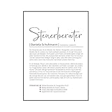 Steuerberater Steuerberaterin Definition personalisiertes Geschenk Poster, Danke sagen, Steuerkanzlei Steuerbüro Rechnungswesen Buchhaltung, Geburtstagsgeschenk Weihnachten, Danke sagen