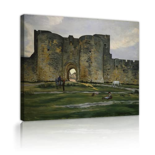 Impression d’Art sur toile Port de la Reine à Aigues-Mortes par Frédéric Bazille 20x25cm