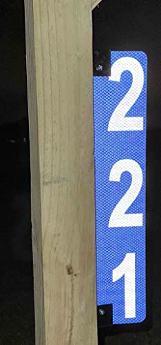 image for MACNITO Custom 911 Reflective Address Sign - very highly visible in th