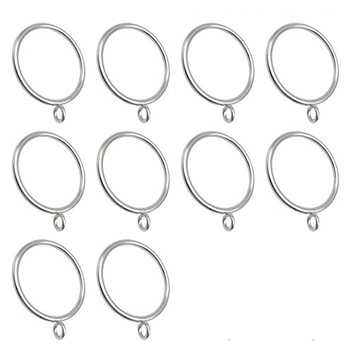 カーテンリング スライドリング 内径50mm シルバー 直径45mmまでのポールに適用 10個入り