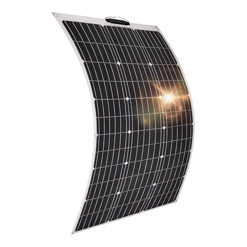 Panel solar flexible de 100W de Technaxx   Fácil instalación e ideal para acampadas, caravanas, barcos, gazebos, balcones, etc.   Panel solar monocristalino TX 208