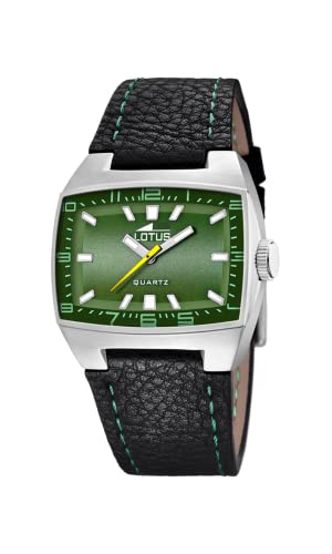 LOTUS Reloj Hombre 15879/7 Outlet Caja de Acero Inoxidable 316l Gris Plata Correa de Cuero Negr