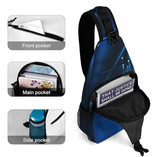 Mochila tipo bolso Blue Line Sling para senderismo y uso casual miniatura 4