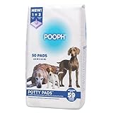POOPH® Potty Pads™ – 50 Count – Superior Absorbency & Odor Control – Absorbs 59oz, Leak-Proof, Track-Proof, Spill-Proof – Quick-Dry, Disposable, 24x24 Inch – for Puppies, Seniors, Housebound Pets
