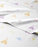 Kids Full Size Princess Bed Sheets - 4 Piece Kids Princess Sheet Set - Castle Themed Bedding - Ultra-Soft, Cute & Cozy - Breathable & Machine Washable - Rose Bed Set for Boys, Girls, Teens & Toddlers