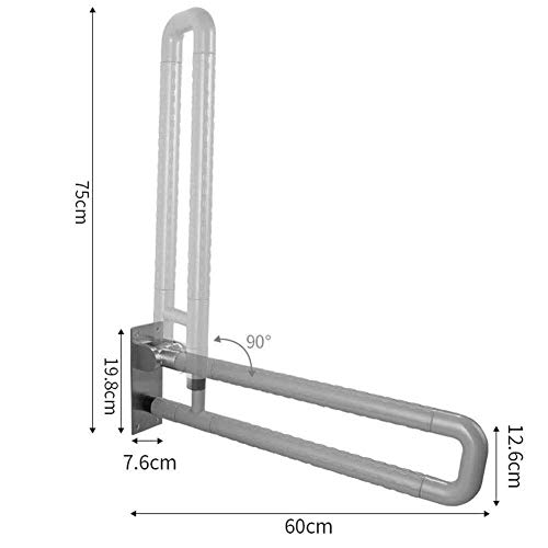 Barre d'appui pour douche murale pliable contre les risques de glissade - 5