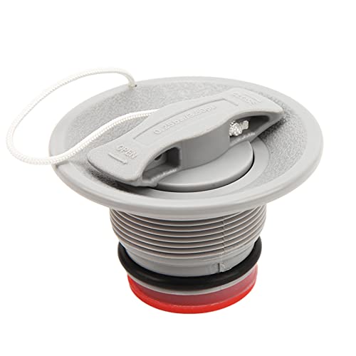 Kayak Air Valve, 2Pcs Inflatable Boat Valve Gasket Kayak Boat Air Valve Inflatable Gas Plug Replacement for Rubber Dinghy Raft Canoe 8 Teeth with Cover Rope Inflatable Kayak Accessories