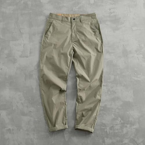 Adhdyuud Men's Tapered Lightweight Casual Pants Wrinkle Resistant Stretch Daily Wear Chino Trousers2