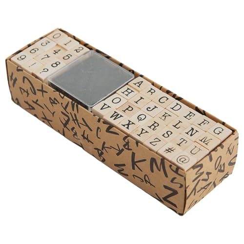 Juego de sellos de alfabeto, juego de 40 sellos de goma, letras y números, para niños, álbumes de recortes, planificadores, diseño de tarjetas