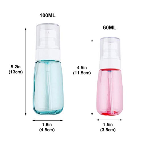 4PCS Airless Pump Bottle 2oz/60ml Plastic Empty Clear Refillable Travel Container Dispenser for Lotion Creams foundation3