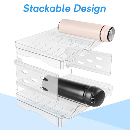 Guyuyii-Stackable-Water-Bottle-Organizer-for-Cabinet-2-Pack-Bottle-Storage-Rack-for-Pantry-Fridge-Kitchen-Countertop-Holds-6-Bottles-Space-Saving-Design-for-Travel-Mugs-Wine-Bottles