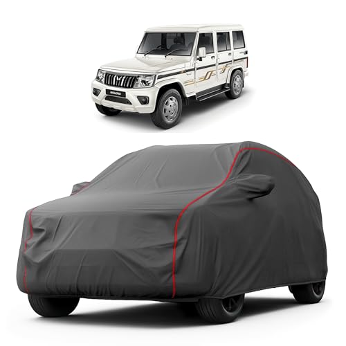 Image of Heavy-Duty Car Cover for Compatible with Mahindra Bolero Power+ (2016 to 2025 All Models) Deluxe Car Protection Cover - Waterproof & UV-Resistant All-Season Exterior Protection