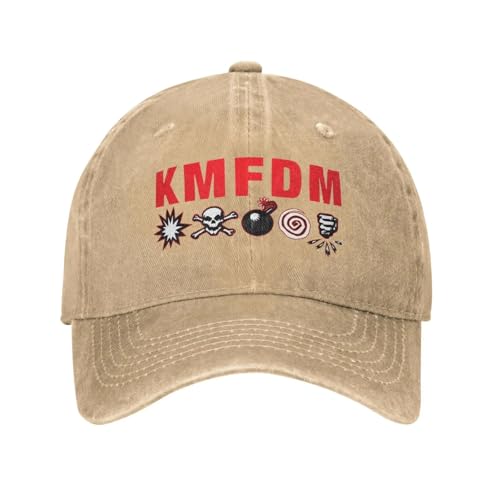 YEHWHCOAO Logotipo de la Banda KMFDM Tocado Gorra de béisbol Unisex Casual Bomb Gorras de Calavera Gorra Gorra Ajustable de Camionero Gorra Snapback