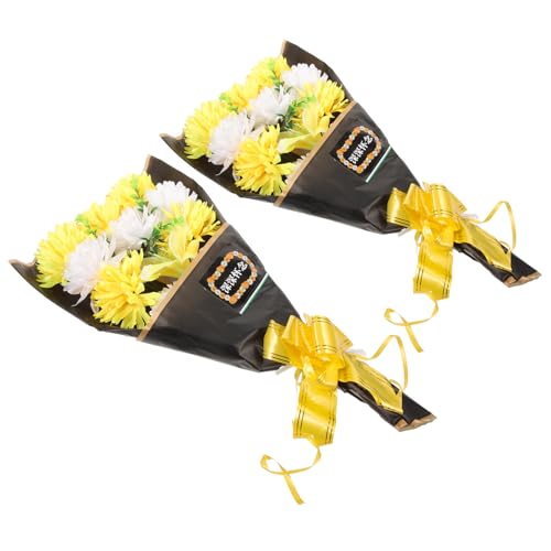 Toyvian 2pezzi Fiori Artificiali Per Tomba Bouquet Di Fiori Finti Per Cimitero Realizzati in Plastica Seta Resistenti Al Sole Per Decorare Tombe Balconi e Spazi Esterni