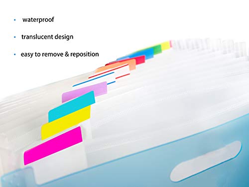 Image of 500 Pieces Tabs 2 Inch Sticky Index Tabs, Writable and Repositionable File Tabs Flags Colored Page Markers Labels for Reading Notes, Books and Classify Files, 21 Sets 10 Colors (Index Tabs)