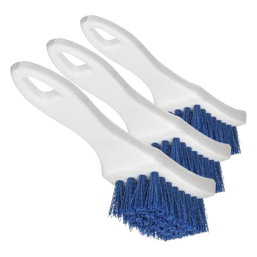 Image of SPARTA 41395EC14 Plastic Scrub Brush, Detail Brush, Kitchen Brush with Hanging Hole for Cleaning, 7 Inches, Blue (Pack of 3)