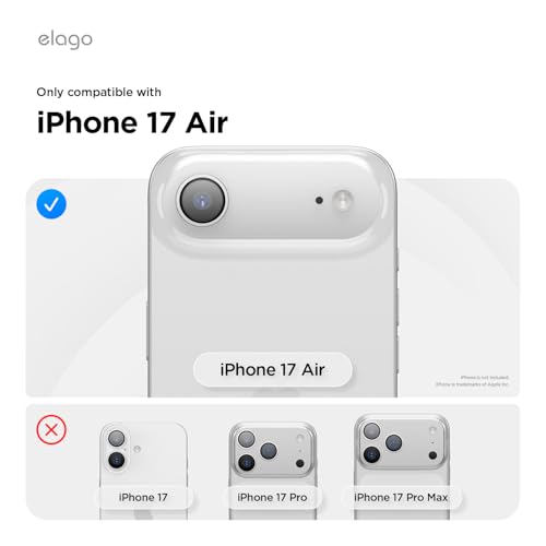Image of elago for iPhone Air Case, Premium Magnetic Silicone Case, Compatible with MagSafe, Liquid Silicone Material, Protective Cover, Shockproof, Slim Phone, 6.5 inch (Jean Indigo)