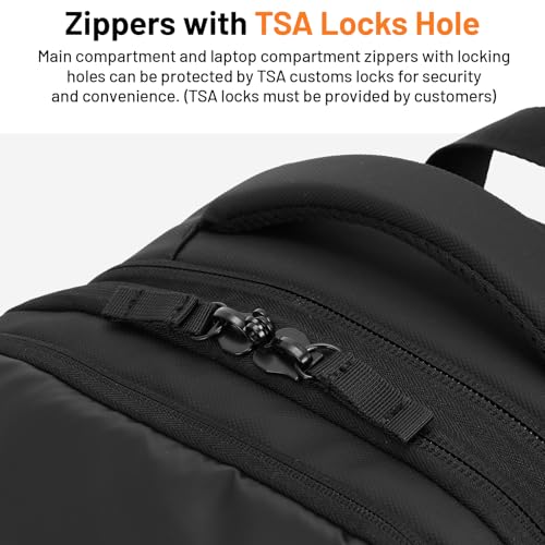 Laptop Backpack for Long Travel with 30-40L Expandable Large Capacity Water-resistant Black 1800D Oxford Fabric Lamination Fabric4