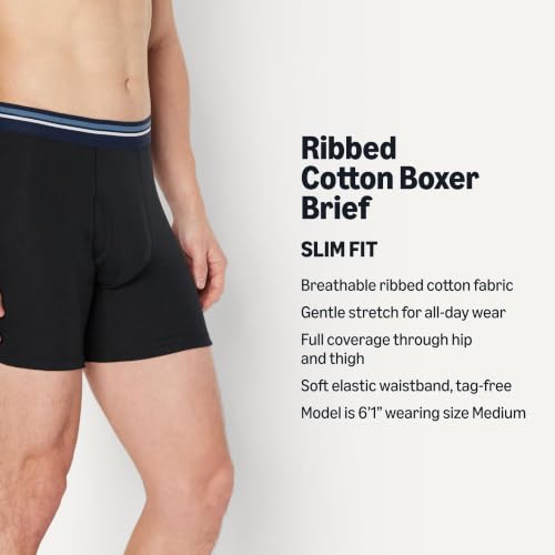 Image of Amazon Essentials Men's Breathable Cotton Boxer Briefs, Tag-Free, Pack of 5